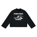 Standing with out permission Raw Edge Boxy Sweatshirt